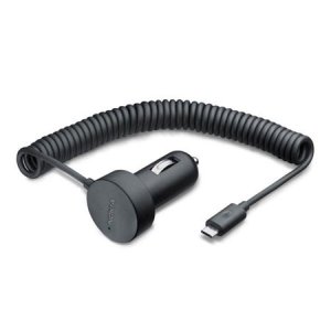 CARICATORE AUTO 1000mAh CON CONNETTORE MICRO USB - CAVO A SPIRALE COLORE NERO DC-17 NOKIA ORIGINALE IN BULK