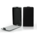 CUSTODIA FLIP VERTICALE SLIM PELLE per SAMSUNG G350E, GALAXY STAR 2 PLUS CON INTERNO IN TPU SILICONE COLORE NERO