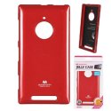 CUSTODIA GEL TPU SILICONE per NOKIA LUMIA 830 COLORE ROSSO LUCIDO CON GLITTER ALTA QUALITA' MERCURY BLISTER