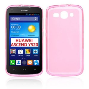 CUSTODIA GEL TPU SILICONE per HUAWEI ASCEND Y540, ASCEND Y520 COLORE ROSA