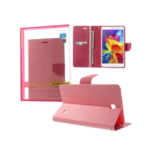 CUSTODIA BOOK ORIZZONTALE per SAMSUNG GALAXY TAB 4 7.0, SM-T230, 7" POLLICI CON STAND E INTERNO IN TPU COLORE ROSA ALTA QUALITA'