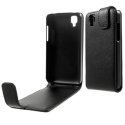 CUSTODIA FLIP VERTICALE PELLE per WIKO GOA COLORE NERO