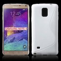 CUSTODIA GEL TPU SILICONE DOUBLE per SAMSUNG GALAXY NOTE 4 COLORE BIANCO