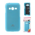 CUSTODIA GEL TPU SILICONE per SAMSUNG G313H GALAXY TREND 2, G318 TREND 2 LITE AZZURRO LUCIDO CON GLITTER ALTA QUALITA' MERCURY