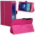 CUSTODIA BOOK ORIZZONTALE PELLE per ASUS MEMO PAD HD 7 DUAL SIM, ME175KG, ME7510KG, 7" POLLICI CON STAND E PORTA PENNA ROSA