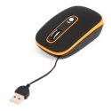 MOUSE OTTICO USB CON RISOLUZIONE COMMUTABILE TRA 800 E 1200 DPI E CAVO USB RETRATTILE OM0262O ARANCIONE E NERO OMEGA