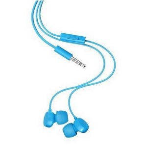 AURICOLARE STEREO con CONNETTORE JACK 3,5mm - GOMMINI E TASTO DI RISPOSTA COLORE CIANO ORIGINALE NOKIA WH-208 BULK