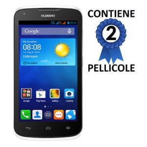 PELLICOLA PROTEGGI DISPLAY per HUAWEI ASCEND Y540, ASCEND Y520 CONFEZIONE 2 PEZZI