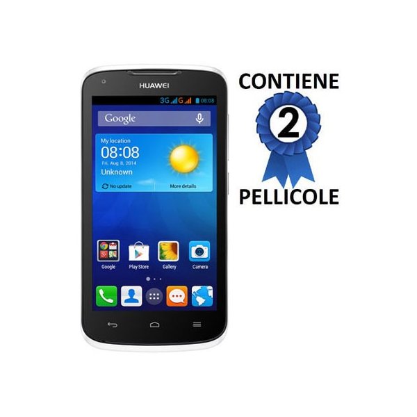 PELLICOLA PROTEGGI DISPLAY per HUAWEI ASCEND Y540, ASCEND Y520 CONFEZIONE 2 PEZZI