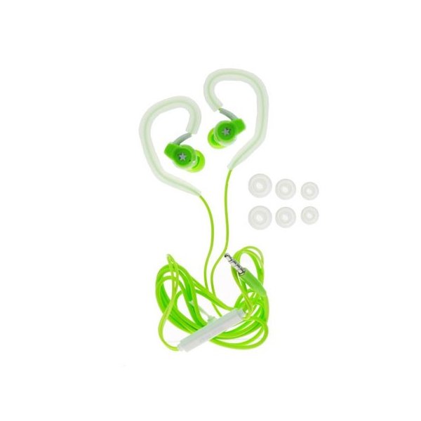 AURICOLARE STEREO con CONNETTORE JACK 3,5mm - GOMMINI, ARCHETTO E TASTO DI RISPOSTA VERDE E BIANCO (KSA07.G810.SP2-01.VE)