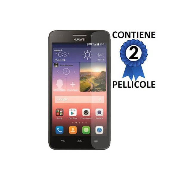 PELLICOLA PROTEGGI DISPLAY per HUAWEI ASCEND G620S, HONOR 4 PLAY CONFEZIONE 2 PEZZI