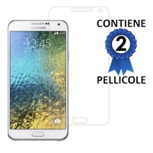 PELLICOLA PROTEGGI DISPLAY per SAMSUNG SM-E700 GALAXY E7 CONFEZIONE 2 PEZZI