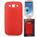 CUSTODIA GEL TPU SILICONE per SAMSUNG I9300 GALAXY S3, I9300i GALAXY S3 NEO COLORE ROSSO ALTA QUALITA' MOCCA BLISTER