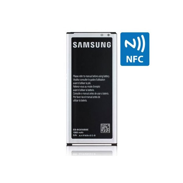 BATTERIA ORIGINALE SAMSUNG EB-BG850BBECWW per G850 GALAXY ALPHA 1860 mAh LI-ION CON TECNOLOGIA NFC BULK