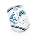 MOUSE OTTICO USB DA 800 DPI CON IMMAGINE DI MADRE TERESA DI CALCUTTA HM-MOT COLORE BIANCO E BLU HANTOL