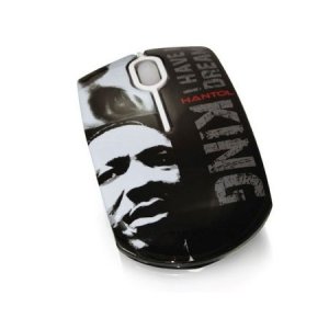 MOUSE OTTICO USB DA 800 DPI CON IMMAGINE DI MARTIN LUTHER KING HM-MLK COLORE BIANCO E NERO HANTOL