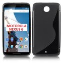 CUSTODIA GEL TPU SILICONE DOUBLE per MOTOROLA NEXUS 6 COLORE NERO