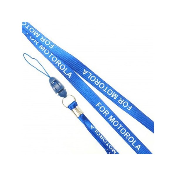 LACCIO PORTACELLULARE DA COLLO IN TESSUTO COLORE BLU CON SCRITTA MOTOROLA LARGHEZZA BANDA 10 MM