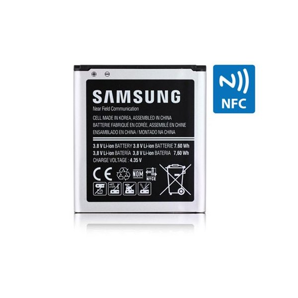 BATTERIA ORIGINALE per SAMSUNG G355 GALAXY CORE 2 DUOS 2000 mAh LI-ION CON TECNOLOGIA NFC EB-BG355BBE BULK