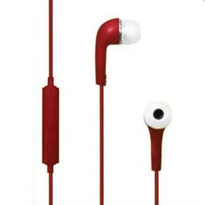 AURICOLARE STEREO per MP3 E MP4 CON TASTO CONTROLLO VOLUME E PLAY/STOP COLORE ROSSO HY-330R