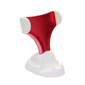 ESPOSITORE IN PVC per CELLULARI E SMARTPHONE CON APERTURA ALETTE MOBILI DA 6 CM A 10,4 CM BIANCO E ROSSO METAL 4FOR