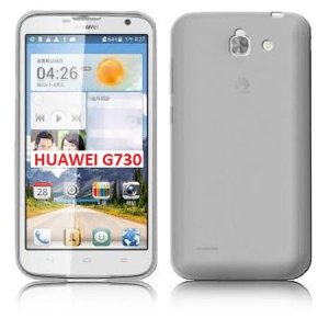 CUSTODIA GEL TPU SILICONE per HUAWEI ASCEND G730 COLORE BIANCO TRASPARENTE