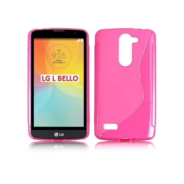 CUSTODIA GEL TPU SILICONE DOUBLE per LG L BELLO, D331, L PRIME, D337 COLORE ROSA