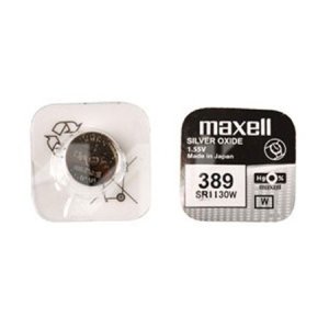 BATTERIA BOTTONE 389 1,55V PER CALCOLATRICI, OROLOGI SR1130W CONFEZIONE 10 PEZZI MAXELL BLISTER