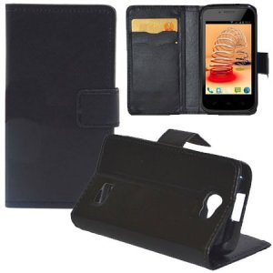 CUSTODIA FLIP ORIZZONTALE SIMILPELLE per NGM DYNAMIC JUMP E JUMP COLOR CON STAND, PORTA CARTE ED INTERNO IN TPU COLORE NERO