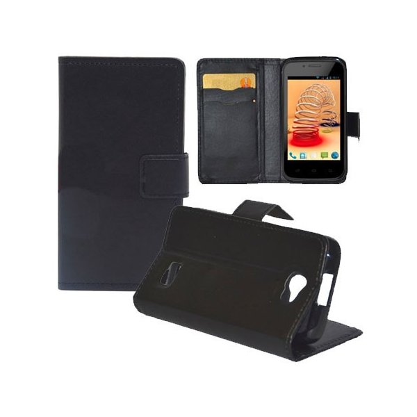 CUSTODIA FLIP ORIZZONTALE SIMILPELLE per NGM DYNAMIC JUMP E JUMP COLOR CON STAND, PORTA CARTE ED INTERNO IN TPU COLORE NERO