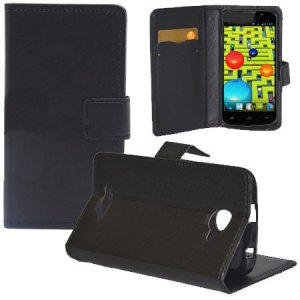 CUSTODIA FLIP ORIZZONTALE SIMILPELLE per NGM FORWARD ESCAPE CON STAND, PORTA CARTE ED INTERNO IN TPU SILICONE COLORE NERO