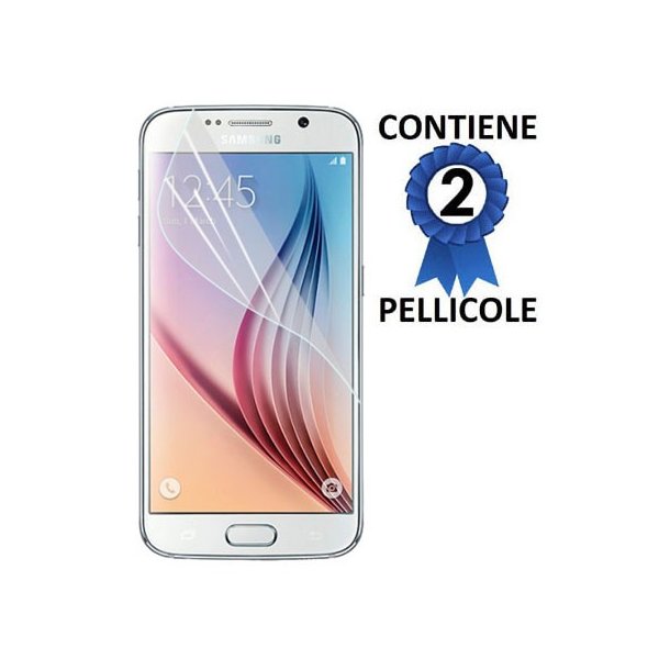 PELLICOLA PROTEGGI DISPLAY per SAMSUNG SM-G920 GALAXY S6 CONFEZIONE 2 PEZZI