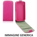 CUSTODIA FLIP VERTICALE SLIM SIMILPELLE per MICROSOFT LUMIA 535, LUMIA 535 DUAL CON INTERNO IN TPU SILICONE COLORE ROSA