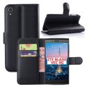 CUSTODIA FLIP ORIZZONTALE PELLE per ZTE BLADE VEC 4G CON STAND, TASCHE PORTA CARTE E CHIUSURA MAGNETICA COLORE NERO