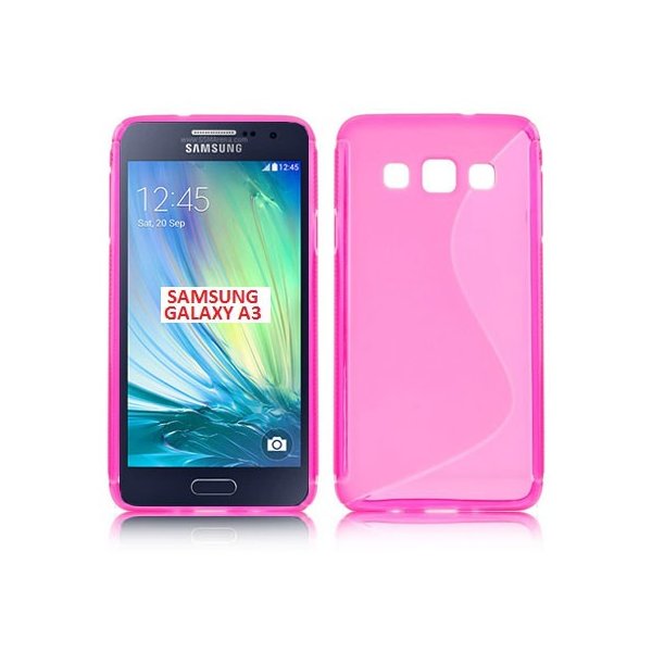 CUSTODIA GEL TPU SILICONE DOUBLE per SAMSUNG SM-A300 GALAXY A3 (NO VERSIONE 2016) COLORE ROSA