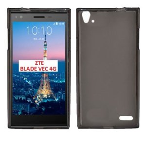 CUSTODIA TPU SILICONE per ZTE BLADE VEC 4G COLORE NERO TRASPARENTE