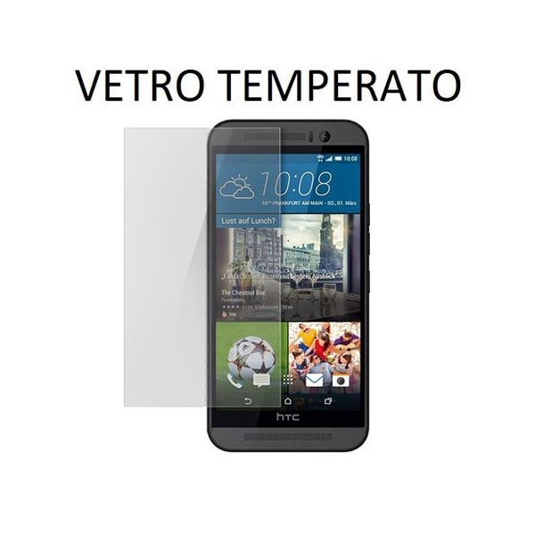 PELLICOLA per HTC ONE M9, ONE M9 PRIME CAMERA IN VETRO TEMPERATO 0,33mm - ATTENZIONE: copre parzialmente la parte frontale!