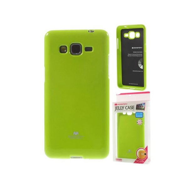 CUSTODIA GEL TPU SILICONE per SAMSUNG G530H GALAXY GRAND PRIME COLORE VERDE LUCIDO CON GLITTER ALTA QUALITA' MERCURY BLISTER