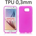 CUSTODIA GEL TPU SILICONE ULTRA SLIM 0,3mm per SAMSUNG SM-G920 GALAXY S6 COLORE ROSA TRASPARENTE