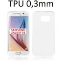 CUSTODIA GEL TPU SILICONE ULTRA SLIM 0,3mm per SAMSUNG SM-G920 GALAXY S6 COLORE BIANCO TRASPARENTE