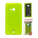 CUSTODIA GEL TPU SILICONE per MICROSOFT LUMIA 535 COLORE VERDE LUCIDO CON GLITTER ALTA QUALITA' MERCURY BLISTER