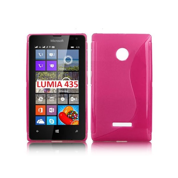 CUSTODIA GEL TPU SILICONE DOUBLE per MICROSOFT LUMIA 435 COLORE ROSA