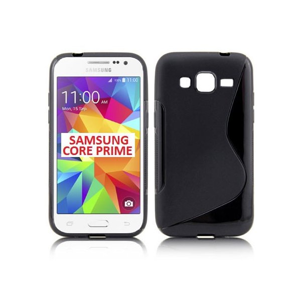 CUSTODIA GEL TPU SILICONE DOUBLE per SAMSUNG G360 GALAXY CORE PRIME COLORE NERO