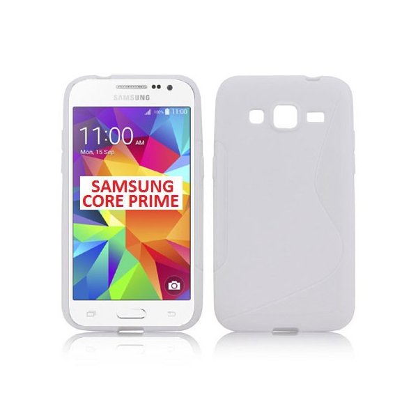 CUSTODIA GEL TPU SILICONE DOUBLE per SAMSUNG G360 GALAXY CORE PRIME COLORE BIANCO