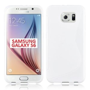 CUSTODIA GEL TPU SILICONE DOUBLE per SAMSUNG SM-G920 GALAXY S6 COLORE BIANCO