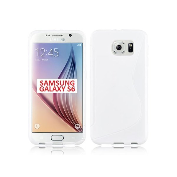 CUSTODIA GEL TPU SILICONE DOUBLE per SAMSUNG SM-G920 GALAXY S6 COLORE BIANCO