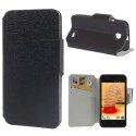 CUSTODIA FLIP ORIZZONTALE SLIM per NGM DYNAMIC JUMP L CON STAND, INTERNO IN TPU SILICONE E TASCHE PORTA CARTE COLORE NERO