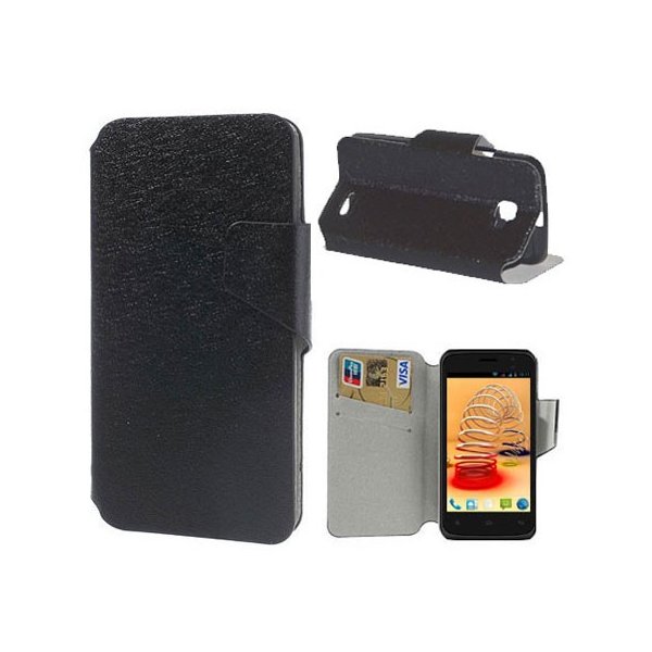 CUSTODIA FLIP ORIZZONTALE SLIM per NGM DYNAMIC JUMP L CON STAND, INTERNO IN TPU SILICONE E TASCHE PORTA CARTE COLORE NERO