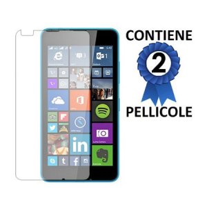 PELLICOLA PROTEGGI DISPLAY per MICROSOFT LUMIA 640 CONFEZIONE 2 PEZZI