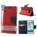 CUSTODIA FLIP ORIZZONTALE per SAMSUNG SM-A700 GALAXY A7 (NO VERSIONE 2016) CON INTERNO IN TPU E STAND ROSSO FANCY MERCURY